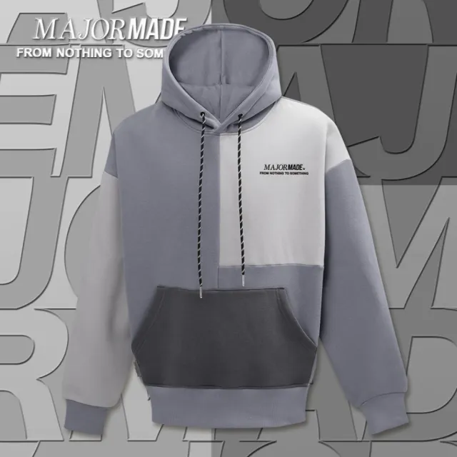 【MAJOR MADE】二代三色拼接內刷毛帽TEE(#帽T #男女同款)