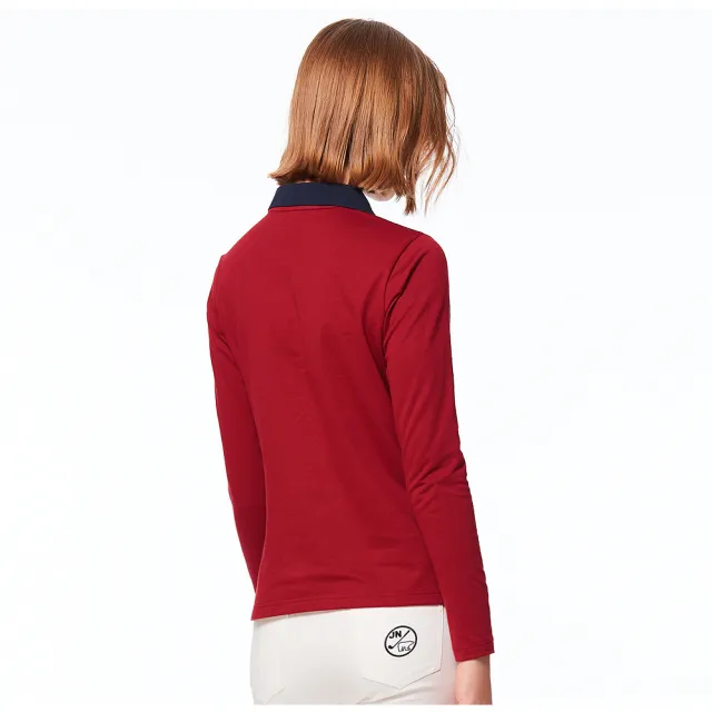 【Jack Nicklaus 金熊】GOLF女款健康素材有領T SHIRT(紅色)