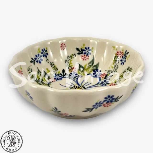 【SOLO 波蘭陶】波蘭製 Vena 波蘭陶 12CM 波浪碗 麗水芙蓉系列