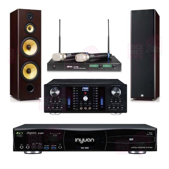 【音圓】S-2001 N2-350+AK-8800 PRO+ACT-880+FNSD SD-903N(點歌機4TB+擴大機+無線麥克風+喇叭)