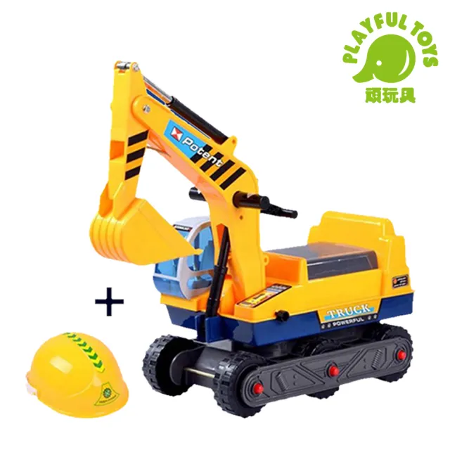 【Playful Toys 頑玩具】乘坐挖土機(兒童滑步車 騎乘玩具 怪手玩具 兒童禮物)