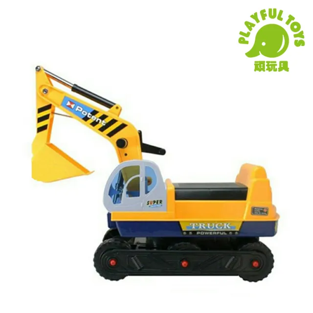 【Playful Toys 頑玩具】乘坐挖土機(兒童滑步車 騎乘玩具 怪手玩具 兒童禮物)