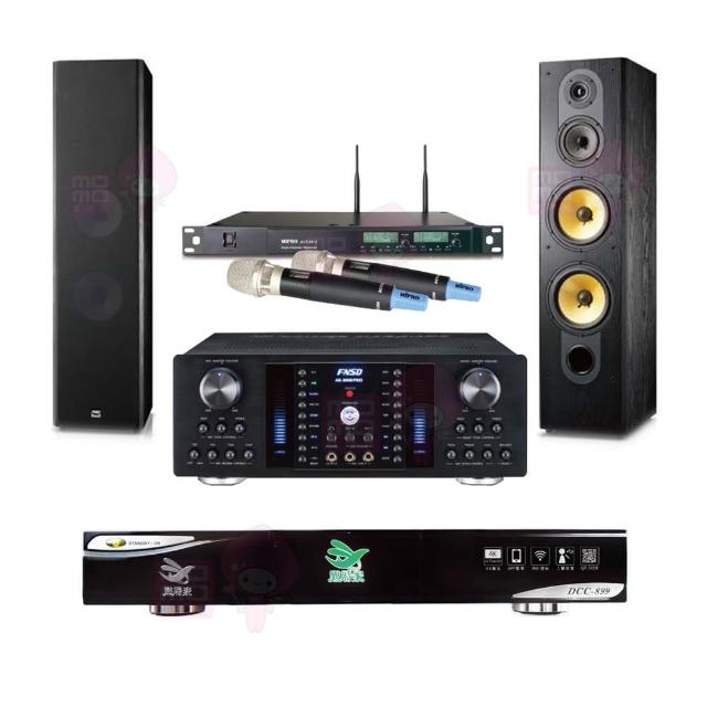 【點將家】DCC-899+FNSD AK-8800 PRO+ACT-65II+FNSD SD-803N(點歌機4TB+擴大機+無線麥克風+喇叭)