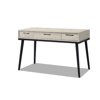 【ASSARI】卡梅倫白橡色4尺書桌(寬120x深60x高78cm)