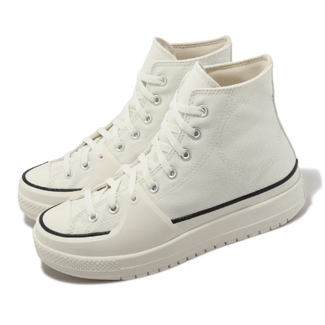 CONVERSE 帆布鞋 Chuck Taylor All Star Construct 男女鞋 厚底 白 黑 休閒鞋(A02832C)