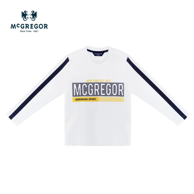 【MCGREGOR 瑪格麗格】長袖字體印花圓領T圓-男童款(236701)