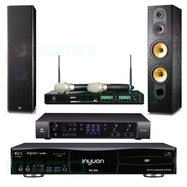 【音圓】N2-350+JBL BEYOND 1+ACT-941+SD-803N(4TB伴唱機+數位多功能擴大機+無線麥克風+卡拉OK喇叭)