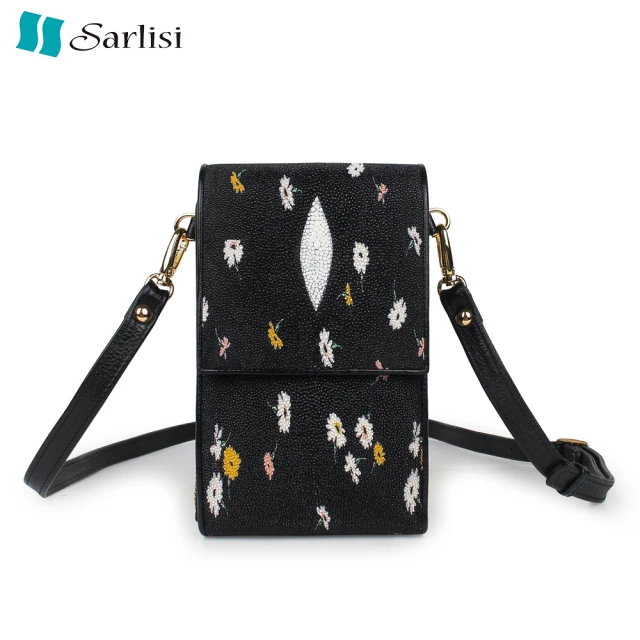SarlisiSarlisi 泰國進口新款2023珍珠魚皮女包真皮手機包單肩斜背包卡包