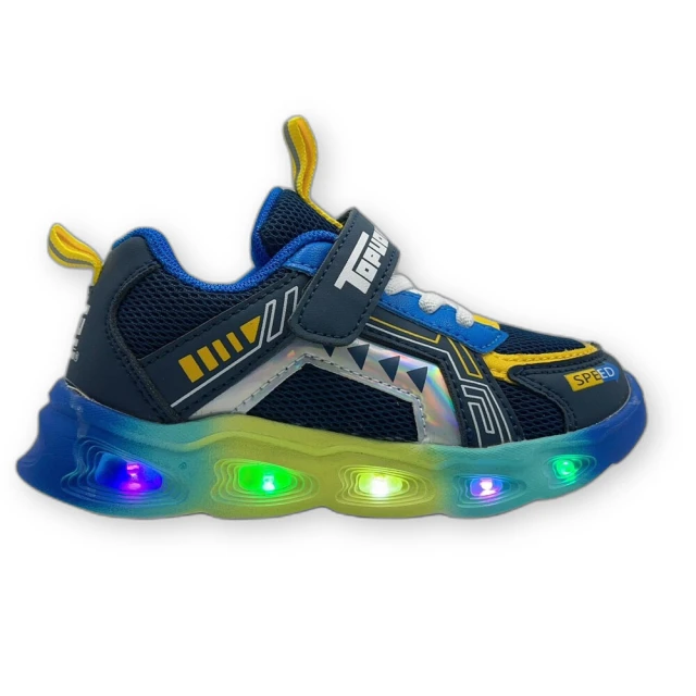 布布童鞋 FILA康特杯義勇藍色兒童氣墊機能運動鞋(P3T3