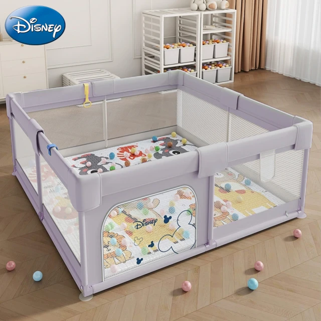 Disney 迪士尼 嬰幼兒寶寶遊戲布面圍欄150x180c