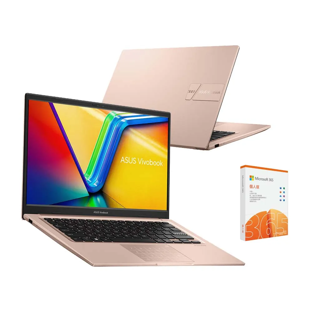 【ASUS】微軟M365一年組★14吋i5輕薄筆電(VivoBook X1404VA/i5-1335U 十核心/16G/512G SSD/W11)