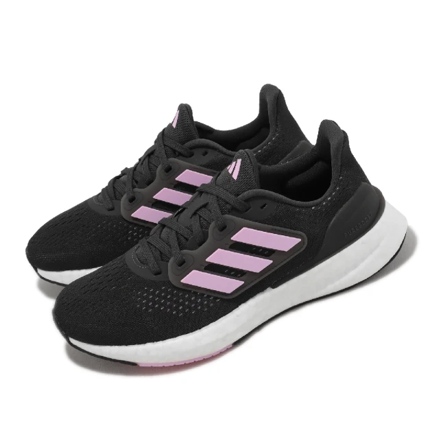 adidas 愛迪達adidas 愛迪達 慢跑鞋 Pureboost 23 W 女鞋 黑 粉紅 緩震 網布 運動鞋 愛迪達(IF2386)