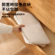 【YOLU】日式天山棉麻布藝大容量折疊衣物收納箱 棉被整理箱 家用拉鏈收納袋 收納盒(45*35*30cm)