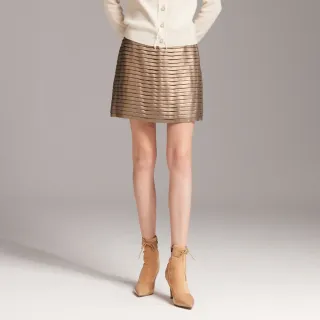 【KERAIA 克萊亞】閃耀時尚壓摺A字短裙