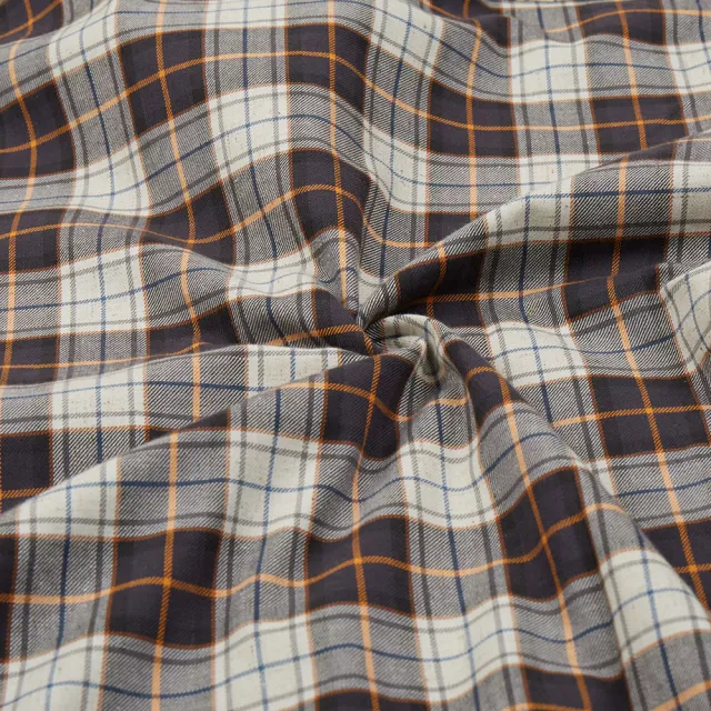 【ROBERTA諾貝達】德國素材 台灣製 品味雅緻 純棉長袖襯衫(咖啡)