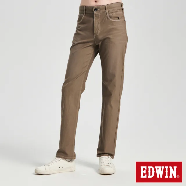 【EDWIN】男裝 JERSEYS迦績 超彈力中直筒牛仔褲(中灰色)
