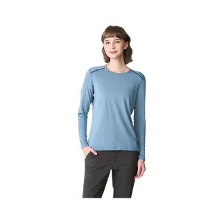 【Wildland 荒野】女輕能量纖維親膚保暖衣 - 0B12661-69 灰藍色(女裝/上衣/保暖上衣/休閒上衣)