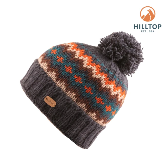 Hilltop 山頂鳥 KuSan 針織毛球保暖羊毛帽 桃紅