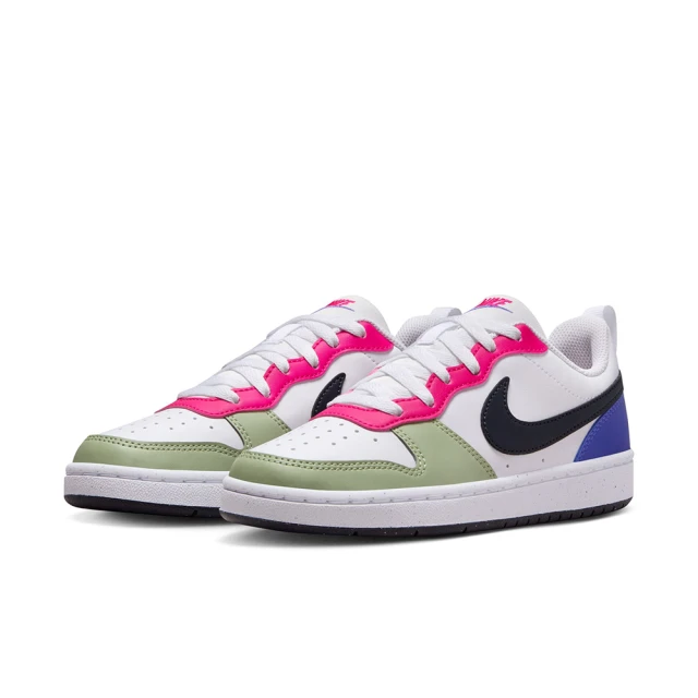 NIKE 耐吉 休閒鞋 女鞋 大童 運動鞋 COURT BOROUGH LOW RECRAFT GS 白綠 DV5456-108(3K2061)