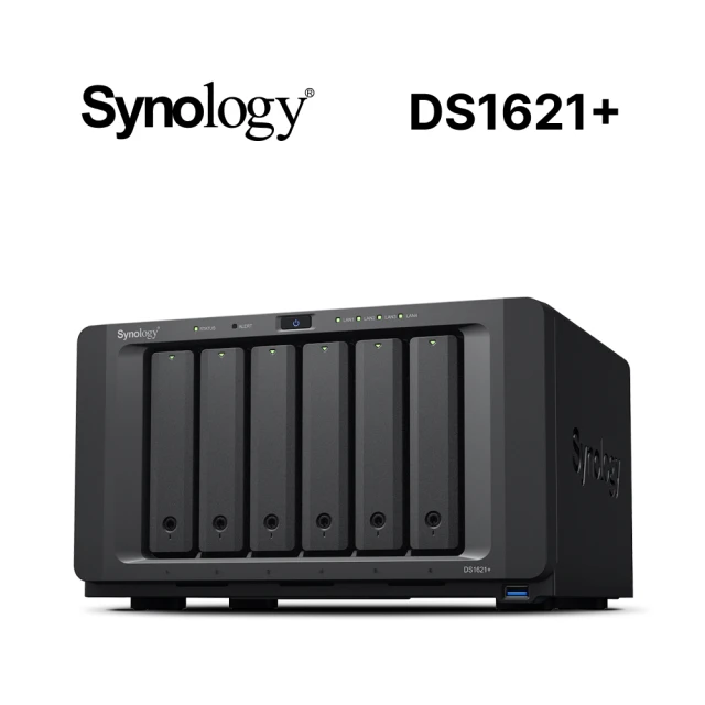 【Synology 群暉科技】搭HAT3300 6TB x2 ★ DS1621+ 6Bay NAS 網路儲存伺服器