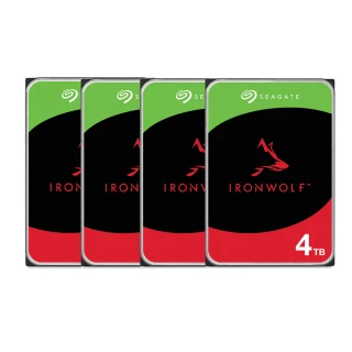 【SEAGATE 希捷】4入組 ★ IronWolf 4TB 3.5吋 5400轉 256MB NAS 內接硬碟(ST4000VN006)