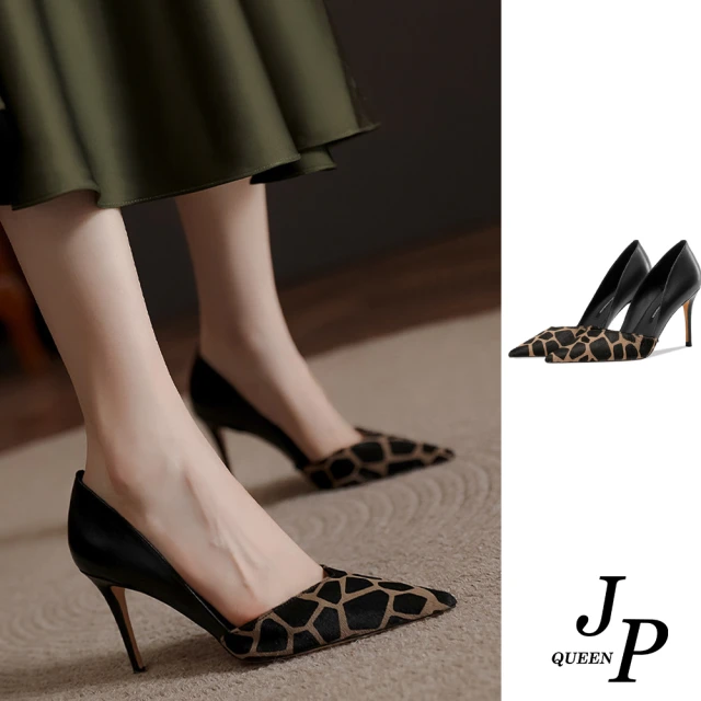 JP Queen New York 時尚女郎顯瘦女款方頭粗高