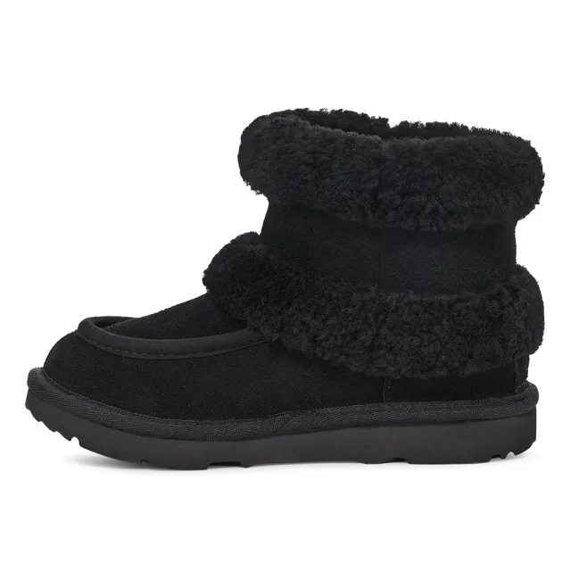 【UGG】童鞋/靴子/厚底靴/雪靴/Ultra Mini UGG Fluff(黑色-UG1143701KBLK)