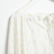 【SOMETHING】女裝 泡泡袖圓領長袖襯衫(白色)