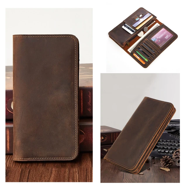 MONTBLANC 萬寶龍 匠心系列防刮牛皮ㄇ形拉鍊12卡長