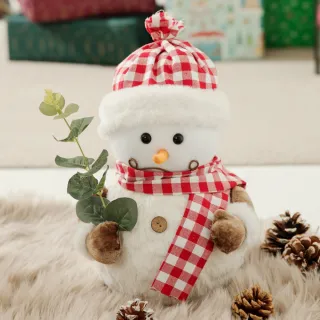 【YU Living 信歐傢居】北歐風聖誕雪人擺飾 擺件 裝飾品(白色)