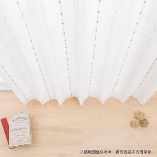 【NITORI 宜得利家居】隔熱遮像 蕾絲窗簾 窗紗 CORAL BR 150X228X1(蕾絲窗簾 窗紗 隔熱遮像 CORAL)