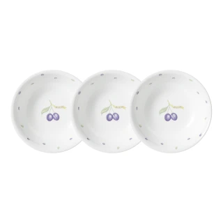 【CorelleBrands 康寧餐具】紫梅3件式湯碗組(C06)