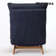 【MUJI 無印良品】高椅背和室沙發+腳凳組/棉丹寧/藍色(大型家具配送)