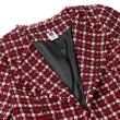 【ILEY 伊蕾】高級小香織紋翻領短版西裝外套(紅色；M-XL；1224064617)