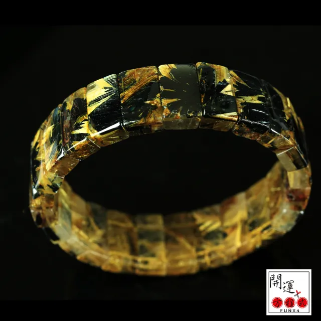 開運方程式】鈦晶手排滿礦太陽花18mm(NO1504-一物一拍開運珠寶水晶手鍊 