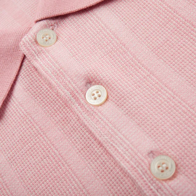 【ROBERTA諾貝達】台灣製男裝 紳士典雅 輕量保溫紗長袖棉衫(粉)