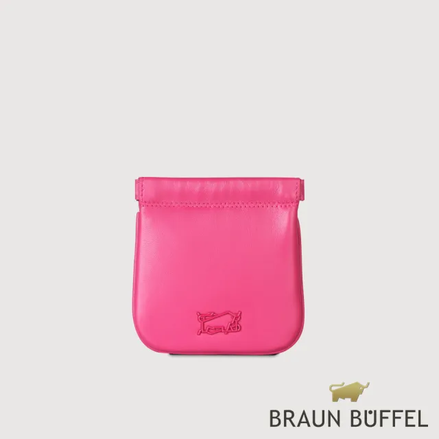 【BRAUN BUFFEL 德國小金牛】台灣總代理 朋馬氏 萬用包-亮粉紅色(BF825-710-LP)