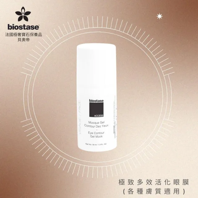 【biostase 貝奧帝】極致多效活化眼膜(30ml;青春;年輕;舒緩;鎮定;明亮;暗沉;提亮;細紋;滋潤)