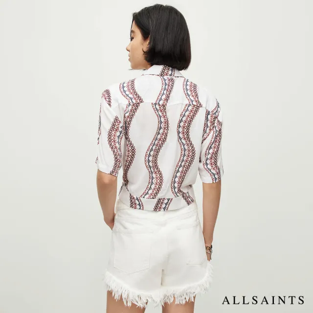 【ALLSAINTS】LENI LETICIA 短袖襯衫Optic White WH235Y(舒適版型)