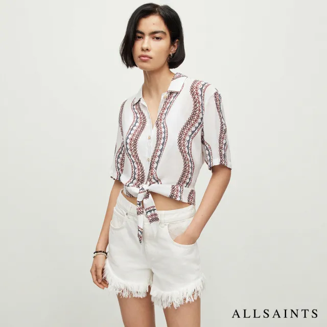 【ALLSAINTS】LENI LETICIA 短袖襯衫Optic White WH235Y(舒適版型)