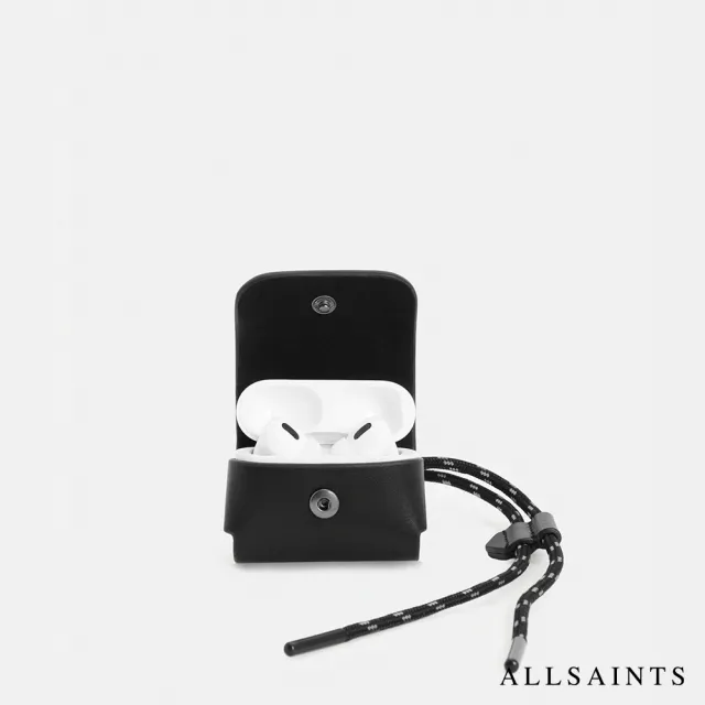【ALLSAINTS】AIRPOD 牛皮耳機包Black MV503Z