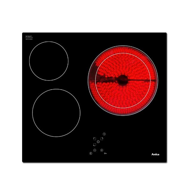 【Amica】三口電陶爐 自動燉煮 9段火力 餘熱安全指示 兒童安全鎖(APV-6310)