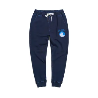 【EDWIN】江戶勝 男裝 海浪繡錐形棉褲(中古藍)