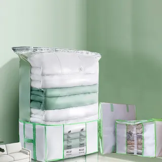 【太力TAI LI】二合一真空壓縮袋衣物棉被收納箱(中號 65x50x15.5cm)