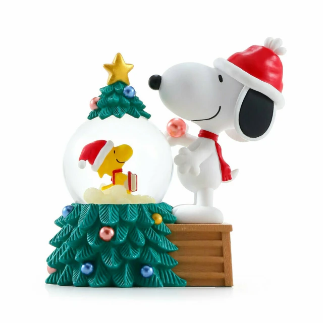 JARLL 讚爾藝術 Snoopy史努比聖誕老公公 音樂水晶