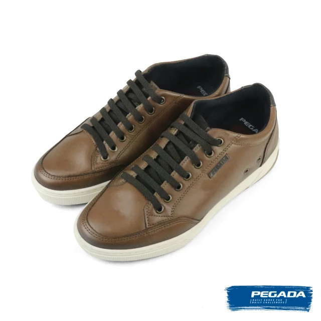 PEGADAPEGADA 巴西厚底皮質綁帶休閒鞋 棕色(118901-BR)