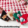 【Porabella】盒裝滿版聖誕中筒襪交換禮物雪人薑餅人麋鹿雪人雪花可愛聖誕節必買精美包裝中筒襪(一組4雙)