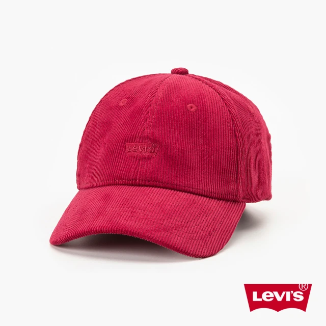 LEVISLEVIS 男女同款 可調式皮環丹寧棒球帽 / 精工刺繡Logo / 紅 人氣新品