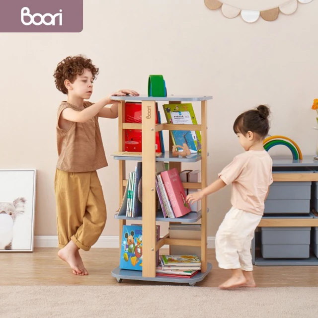 成長天地 澳洲Boori 兒童床青少年旋轉書架多功能收納書櫃