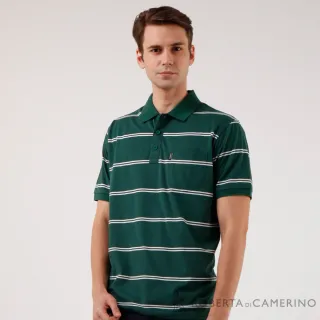 【ROBERTA 諾貝達】男裝 短袖POLO衫-綠色 經典款(台灣製 吸濕快乾)